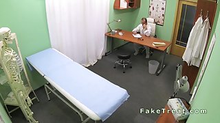 Doctor fucks milf patient on a desk
