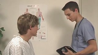 Cute doctor sucks a thick young cock expertly