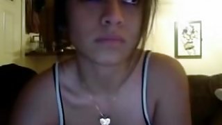 Hot Latina immature teases on a webcam