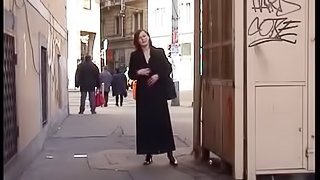 German senorita decides to do the dick riding on the stairs