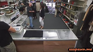 Customers wife fucked by horny pawn dude at the pawnshop