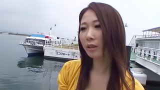 Petit tits asian having missionary sex on a yatch in censored reality video