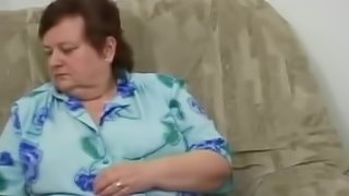 Busty BBW Granny Caught Wanking By Her Neighbor Stud