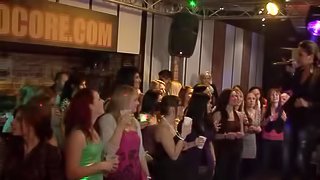 Dancing sluts in the club sucking cocks while the party continues