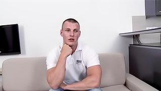 Young buffed gay guy performs flawlessly in this hot casting video