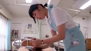 Sexy hot ass nurse Ayase Mashiro cock sucking a patient