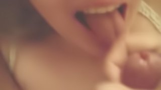 Blowjob end with cum in mouth :3