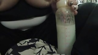 Big boobs with so much milk!!