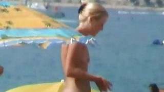 Bathing beauties caught on nudist beach hidden camera